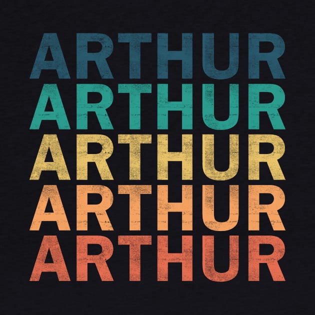 Arthur Name T Shirt - Arthur Vintage Retro Name Gift Item Tee by henrietacharthadfield